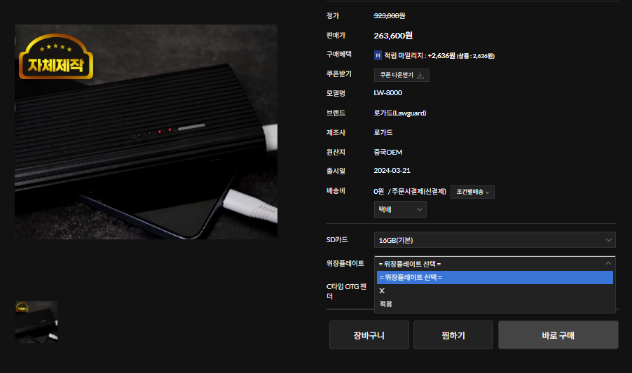 image-8 준월드 초소형카메라 캠코더 "플레이트" 옵션이란?