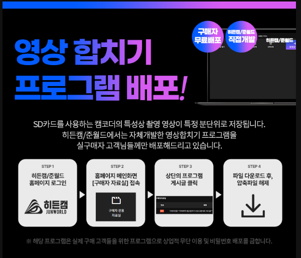 image 초소형카메라 캠코더의 영상기록관리 정확하고 효율적으로 하나의 영상으로